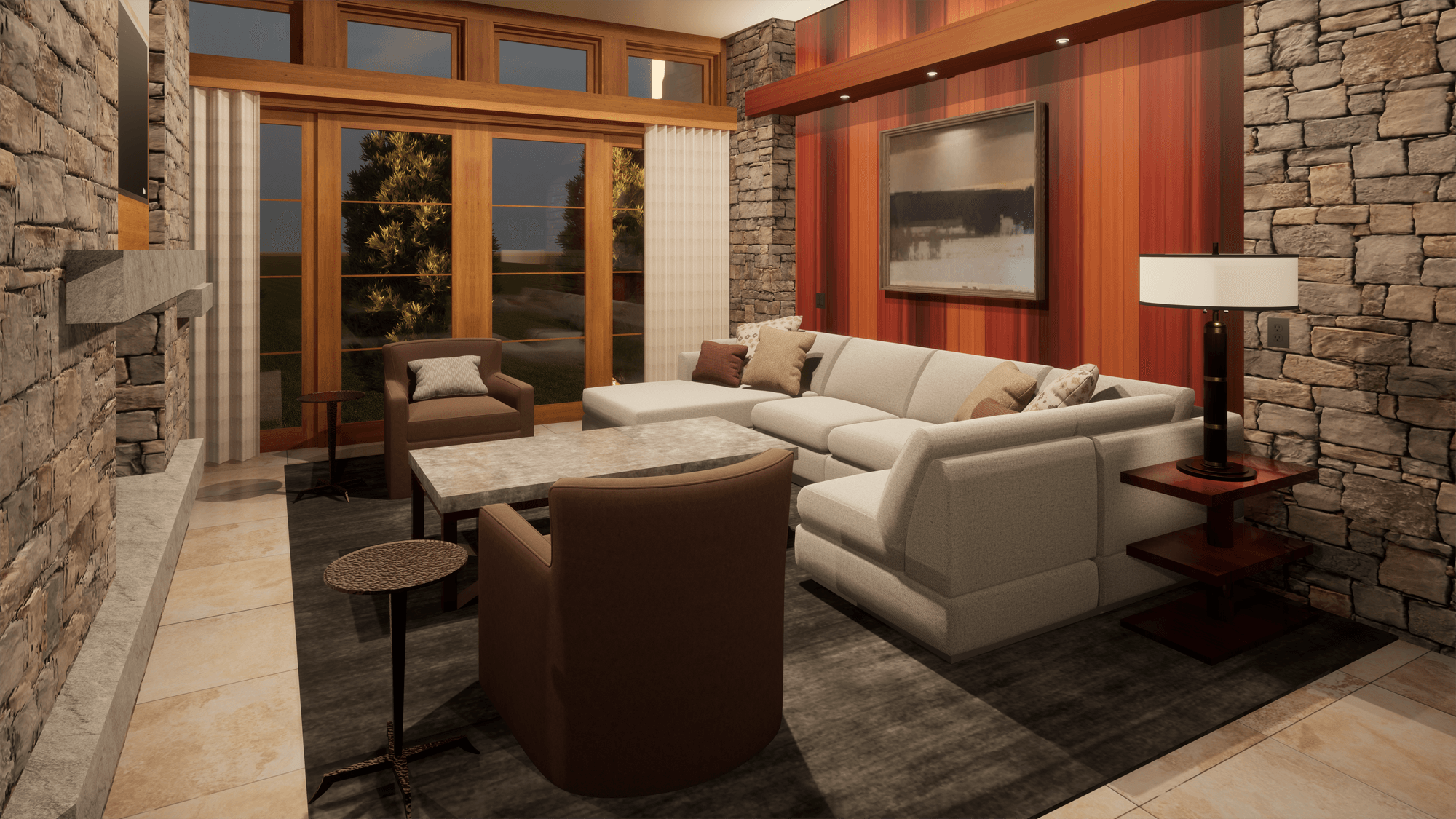 Bedroom design rendering