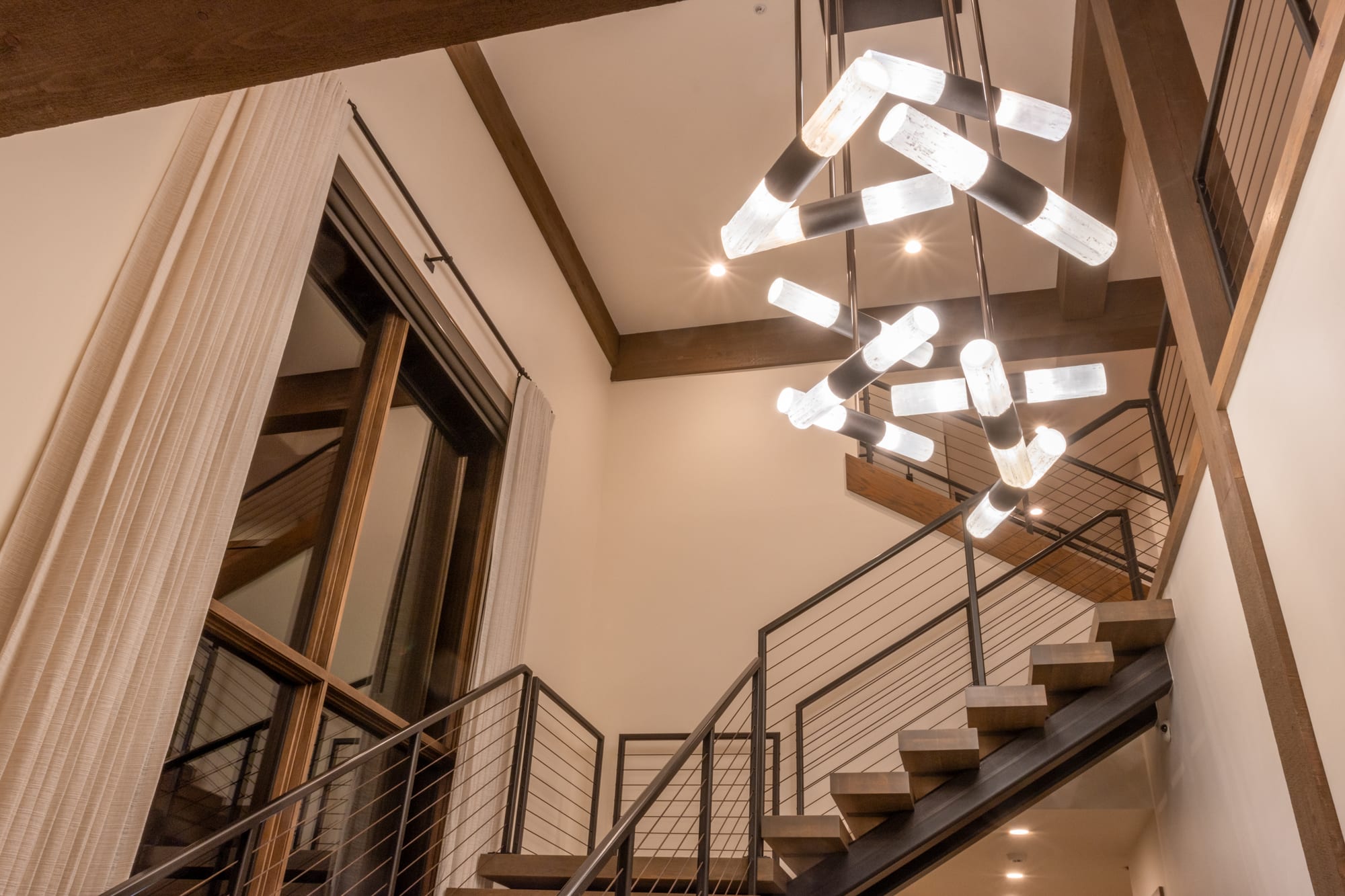 Lighting fixture in a stairwell